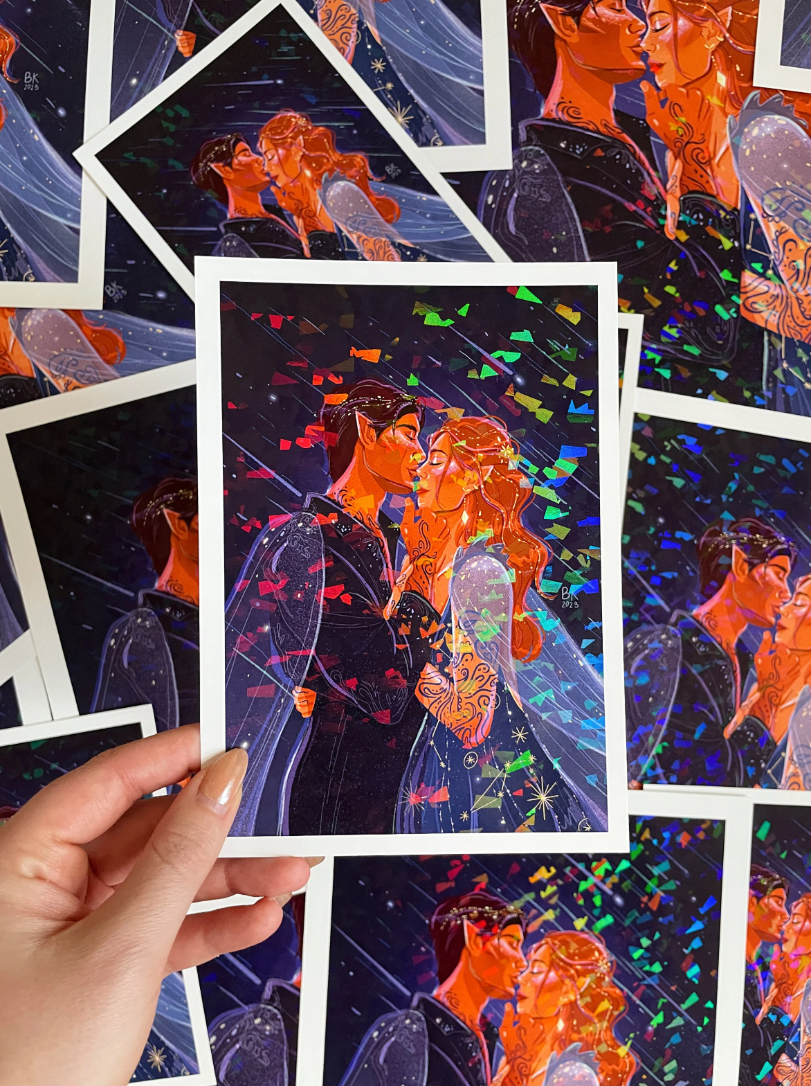 Feyre & Rhysand Holographic print: 5x7