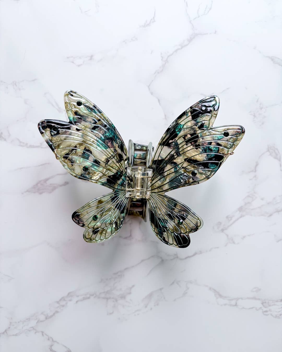 Sage Green Fairy Wings Claw Clip