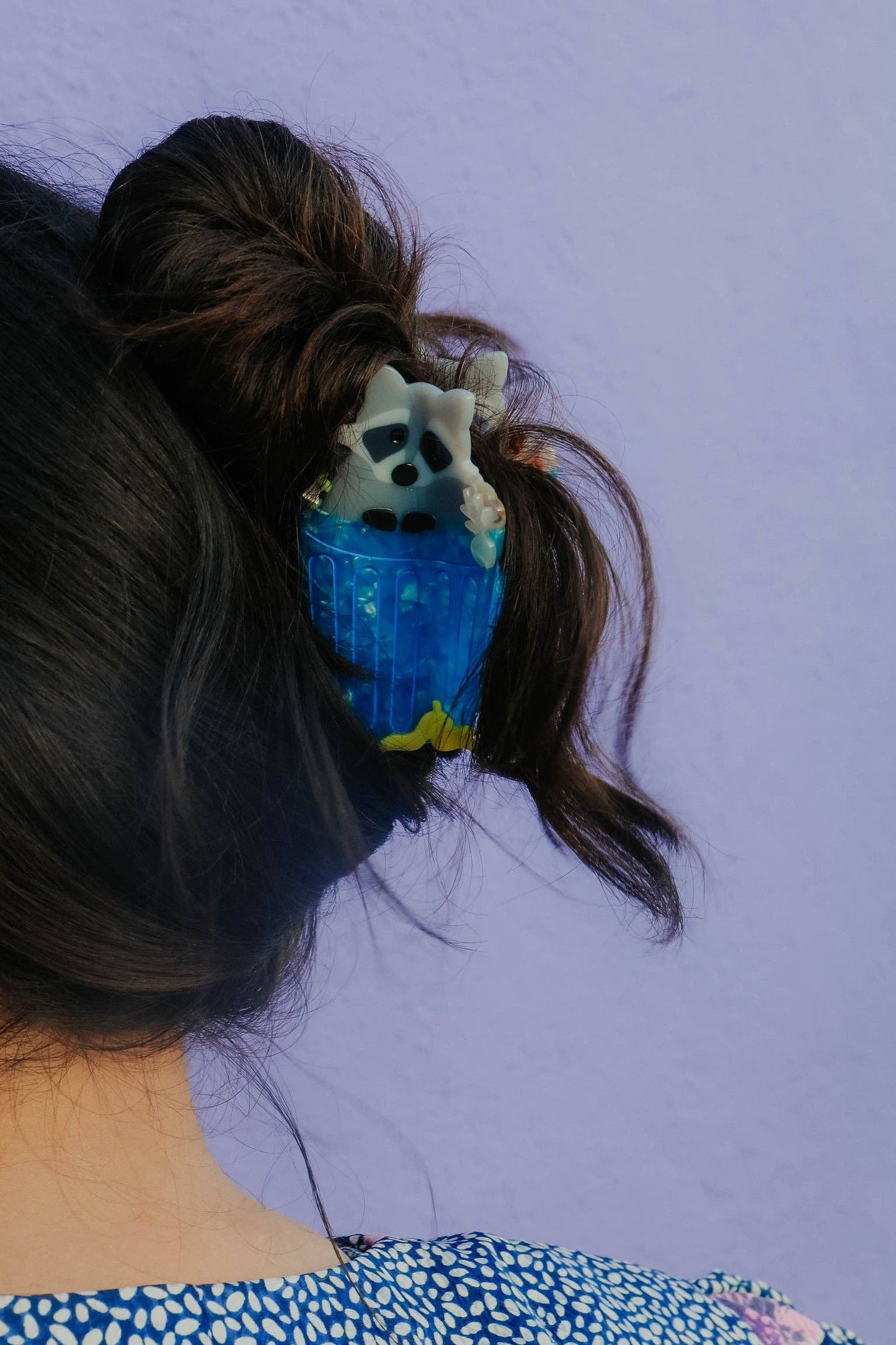Trash Panda Raccoon Hair Claw Clip