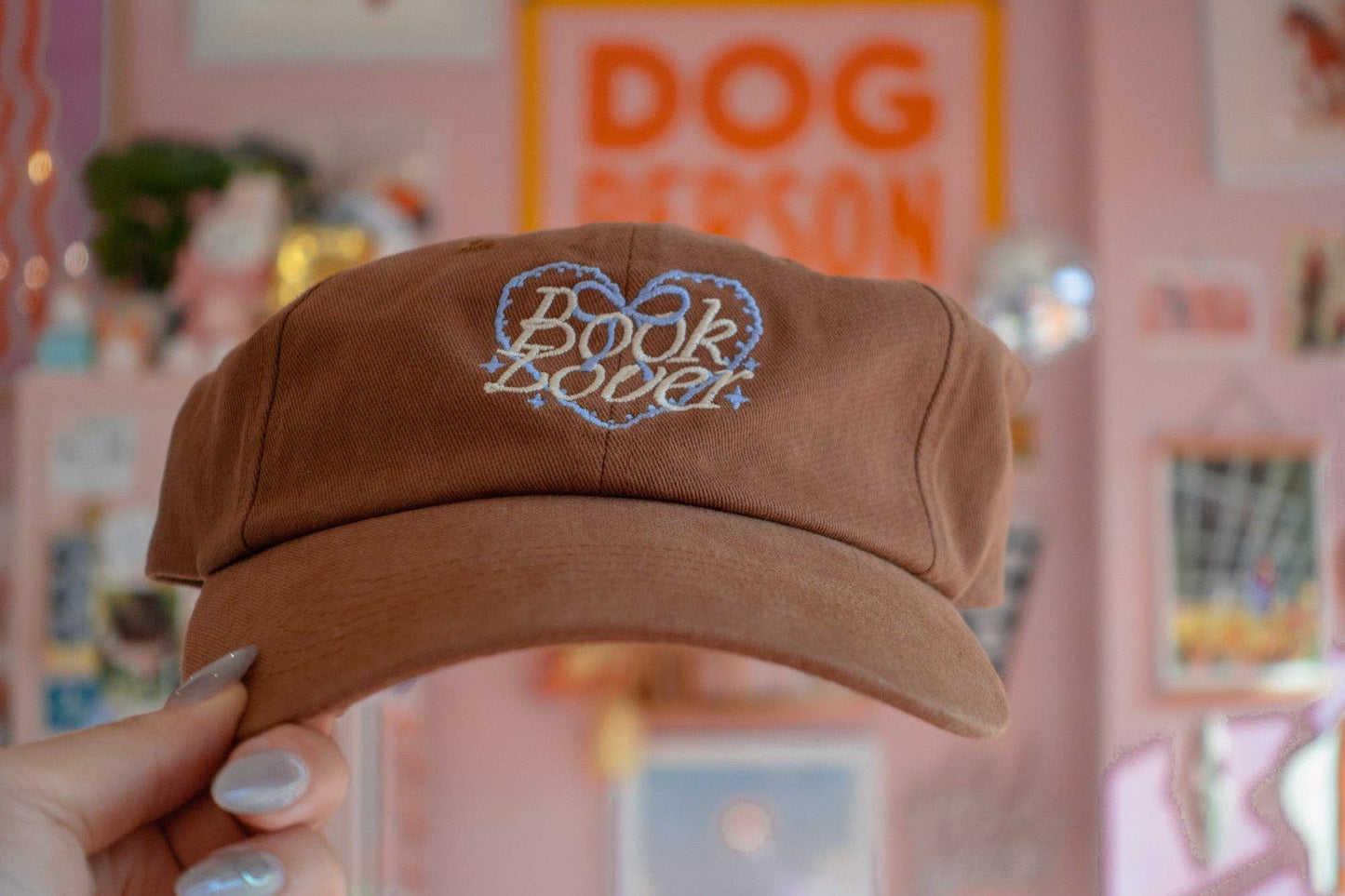 Brown "Book Lover" Baseball Hat