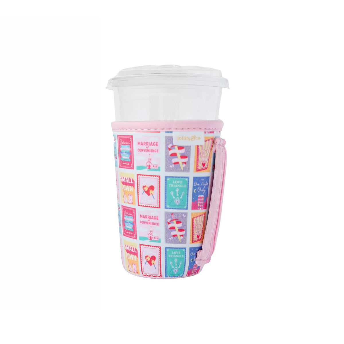 Rom Com Book Themed Beverage Sleeve -  Medium