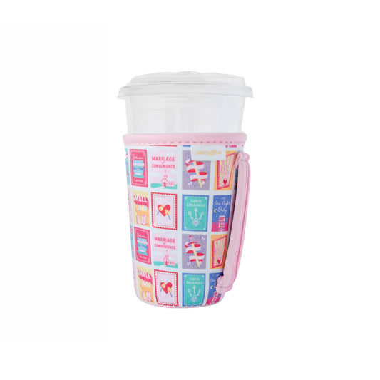 Rom Com Book Themed Beverage Sleeve -  Medium