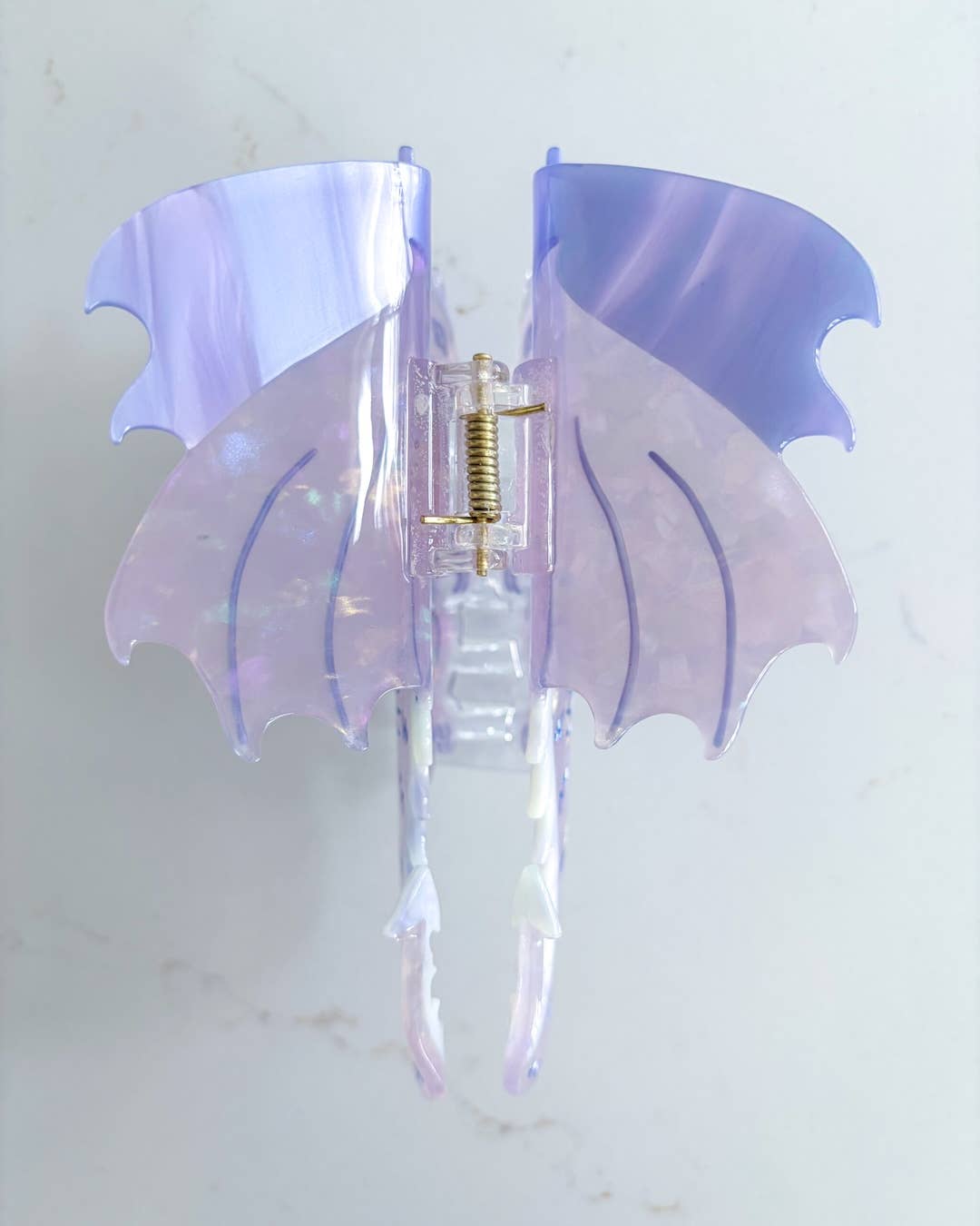 Purple Dragon Hair Claw Clip