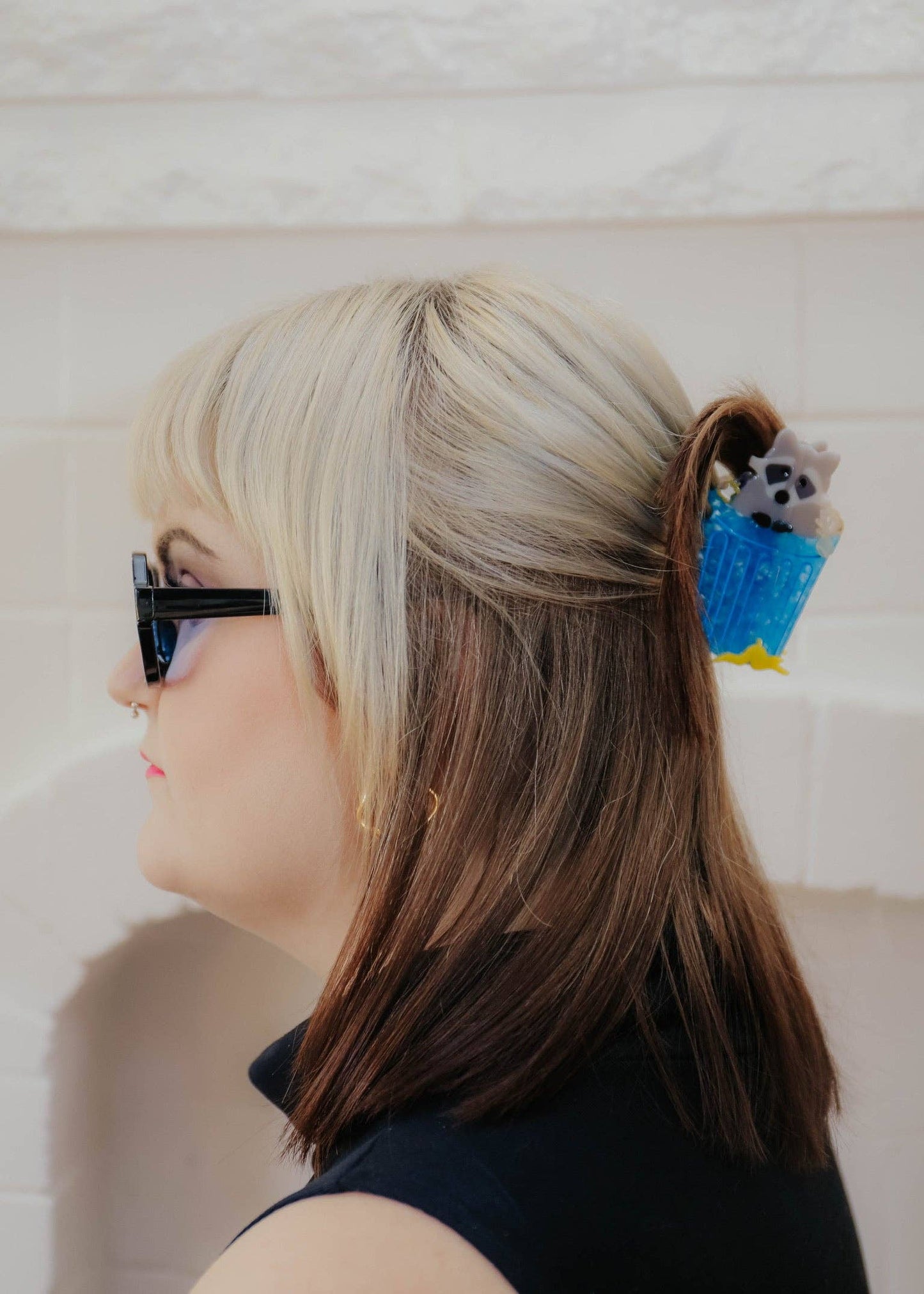 Trash Panda Raccoon Hair Claw Clip