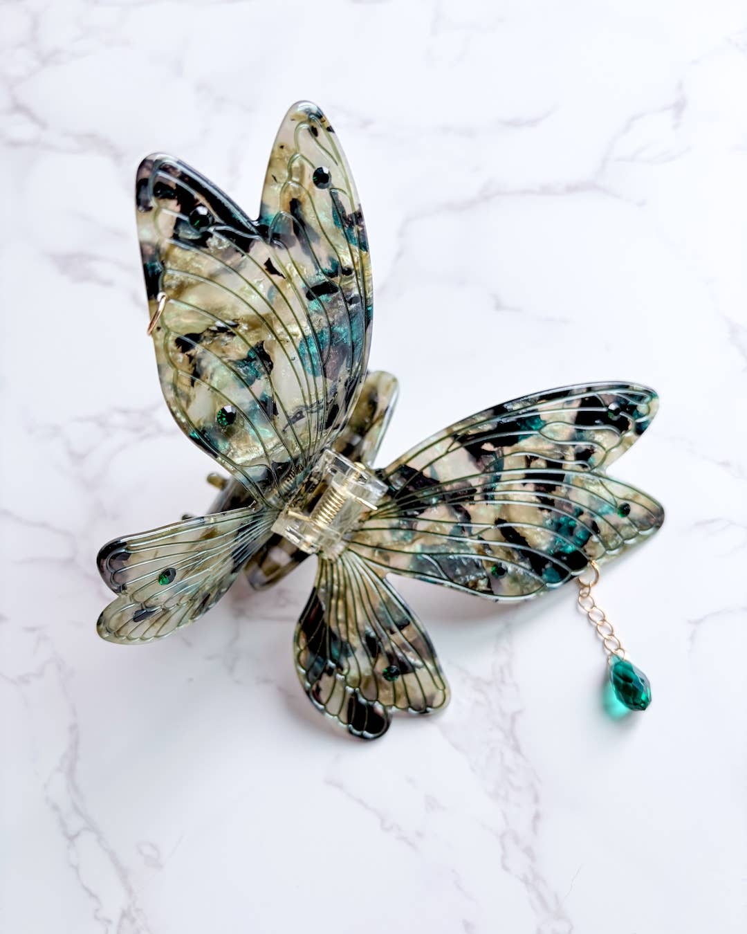 Sage Green Fairy Wings Claw Clip