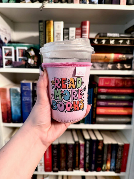 "Read More Books" Iced Coffee Drink Sleeve