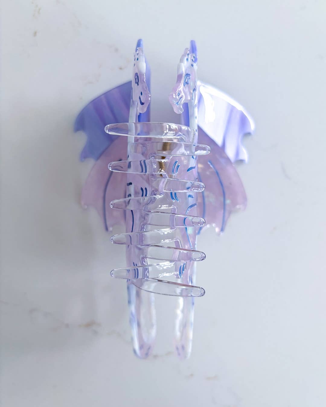 Purple Dragon Hair Claw Clip