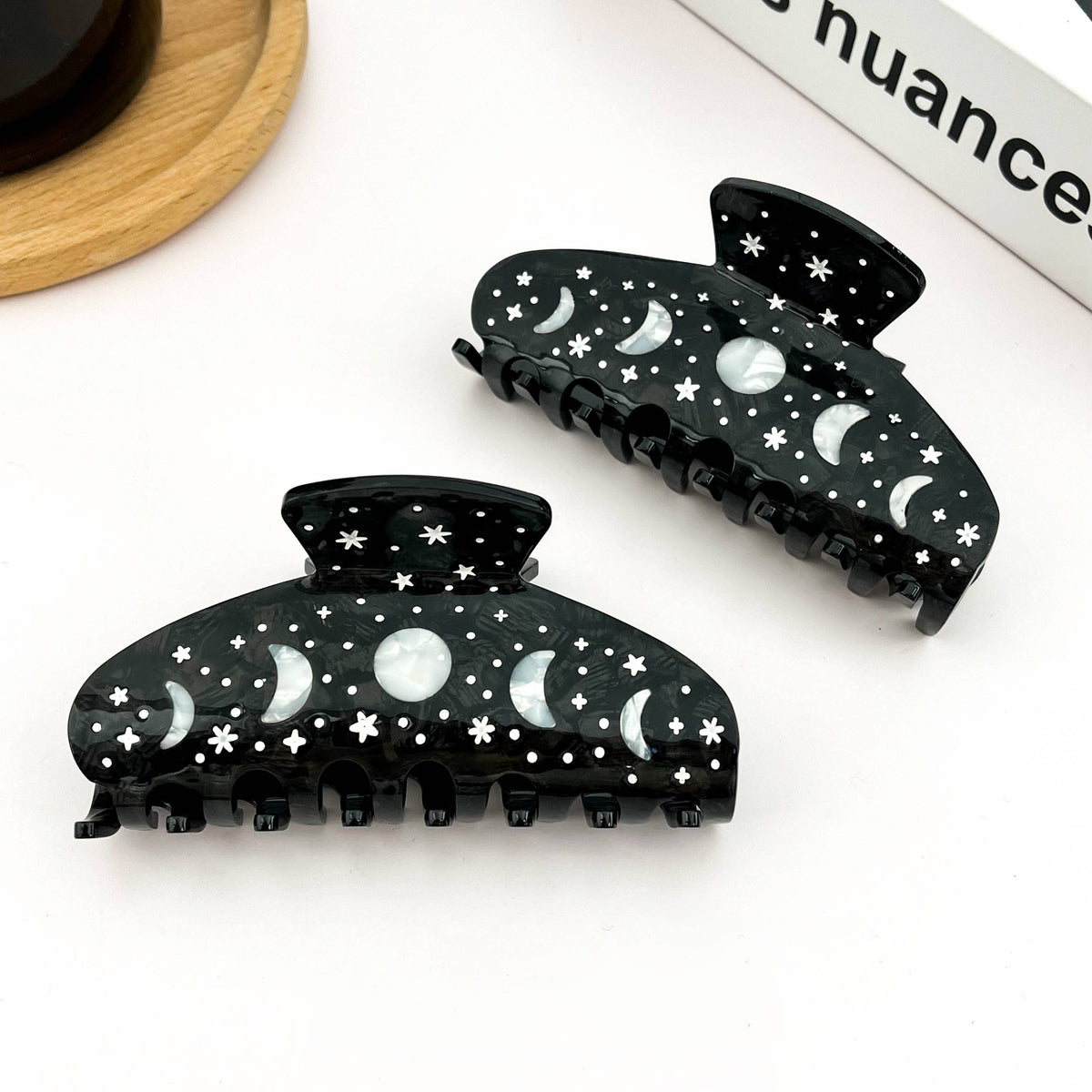 Black Starry Night Hair Claw