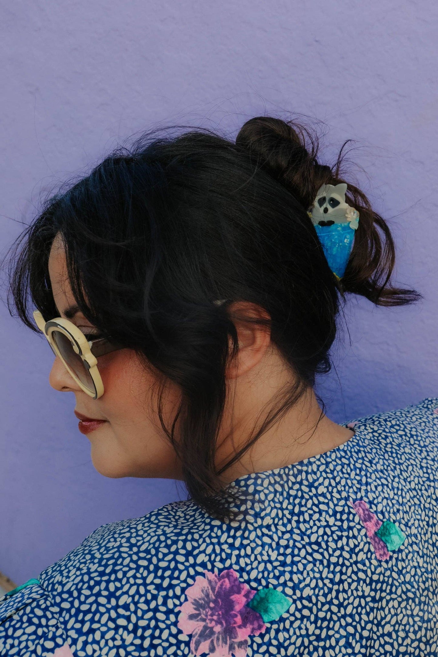 Trash Panda Raccoon Hair Claw Clip