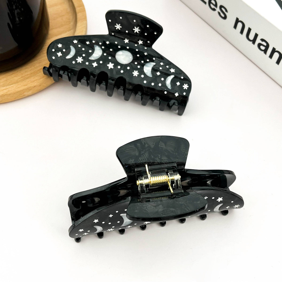 Black Starry Night Hair Claw