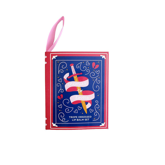 Enemies to Lovers Book Themed Lip Balm Set