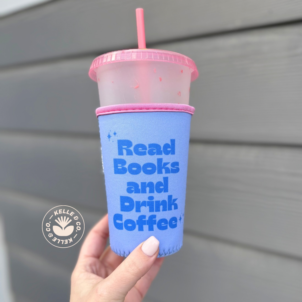 “Read books and drink coffee” Coffee Sleeve