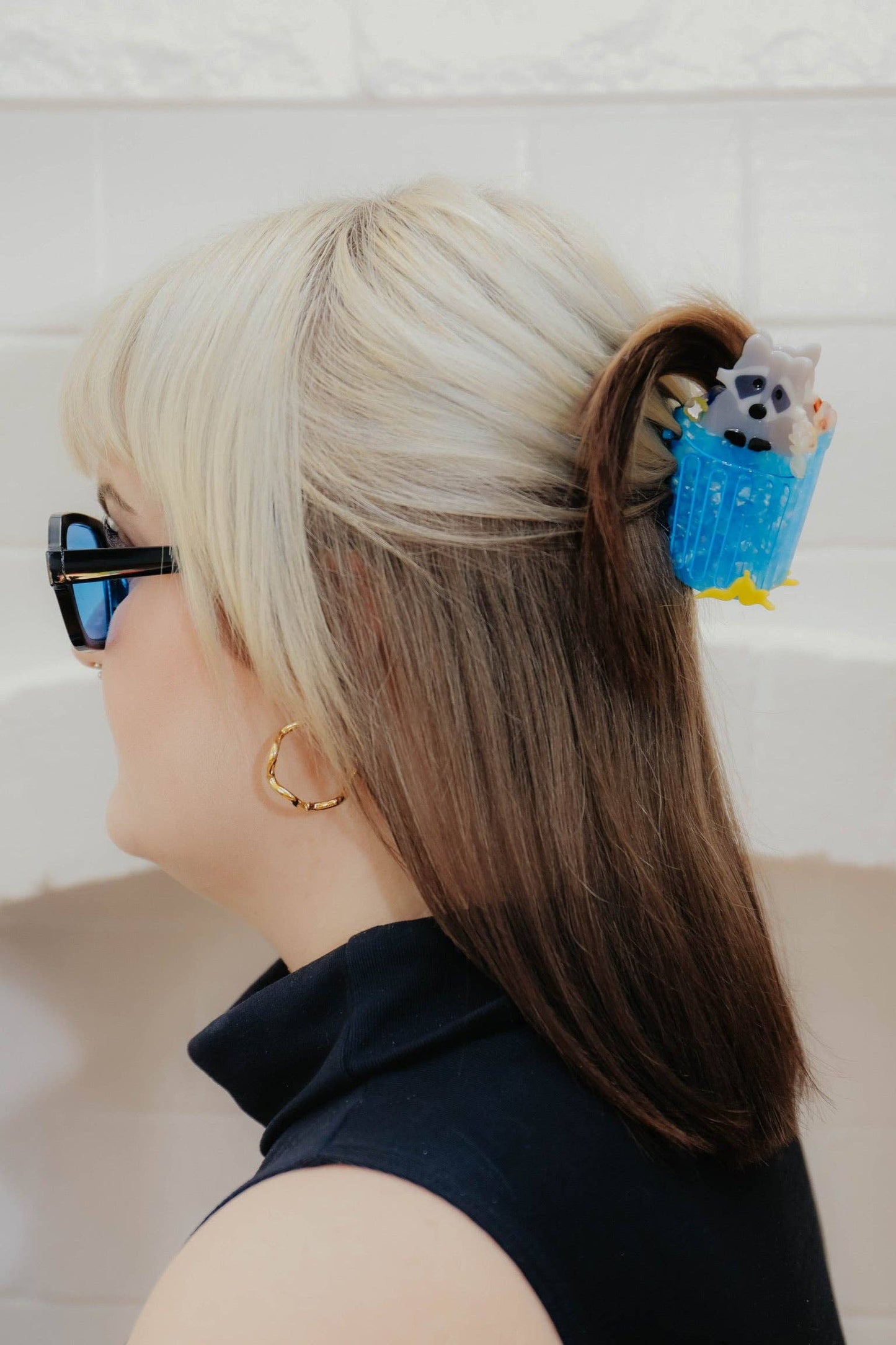 Trash Panda Raccoon Hair Claw Clip