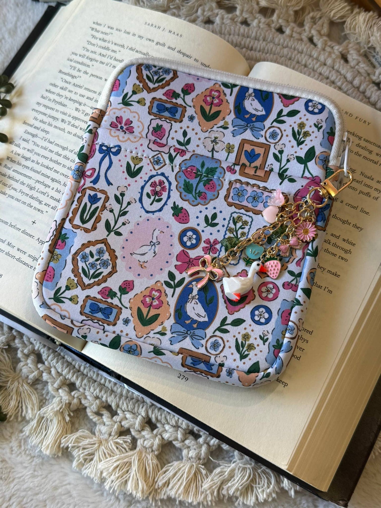 Reading Coquette Goose Kindle Sleeve