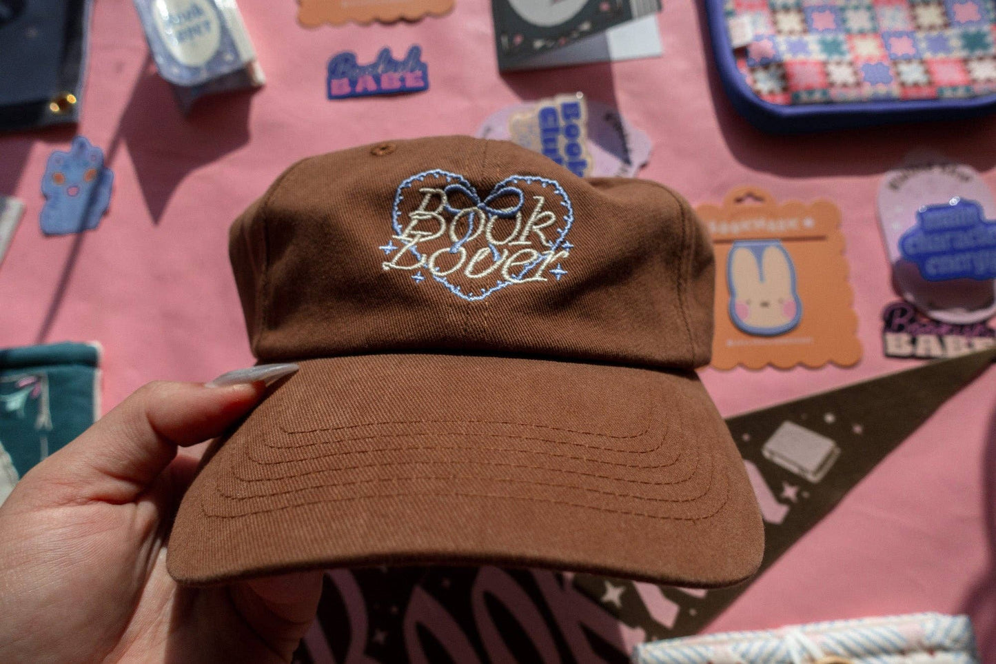 Brown "Book Lover" Baseball Hat