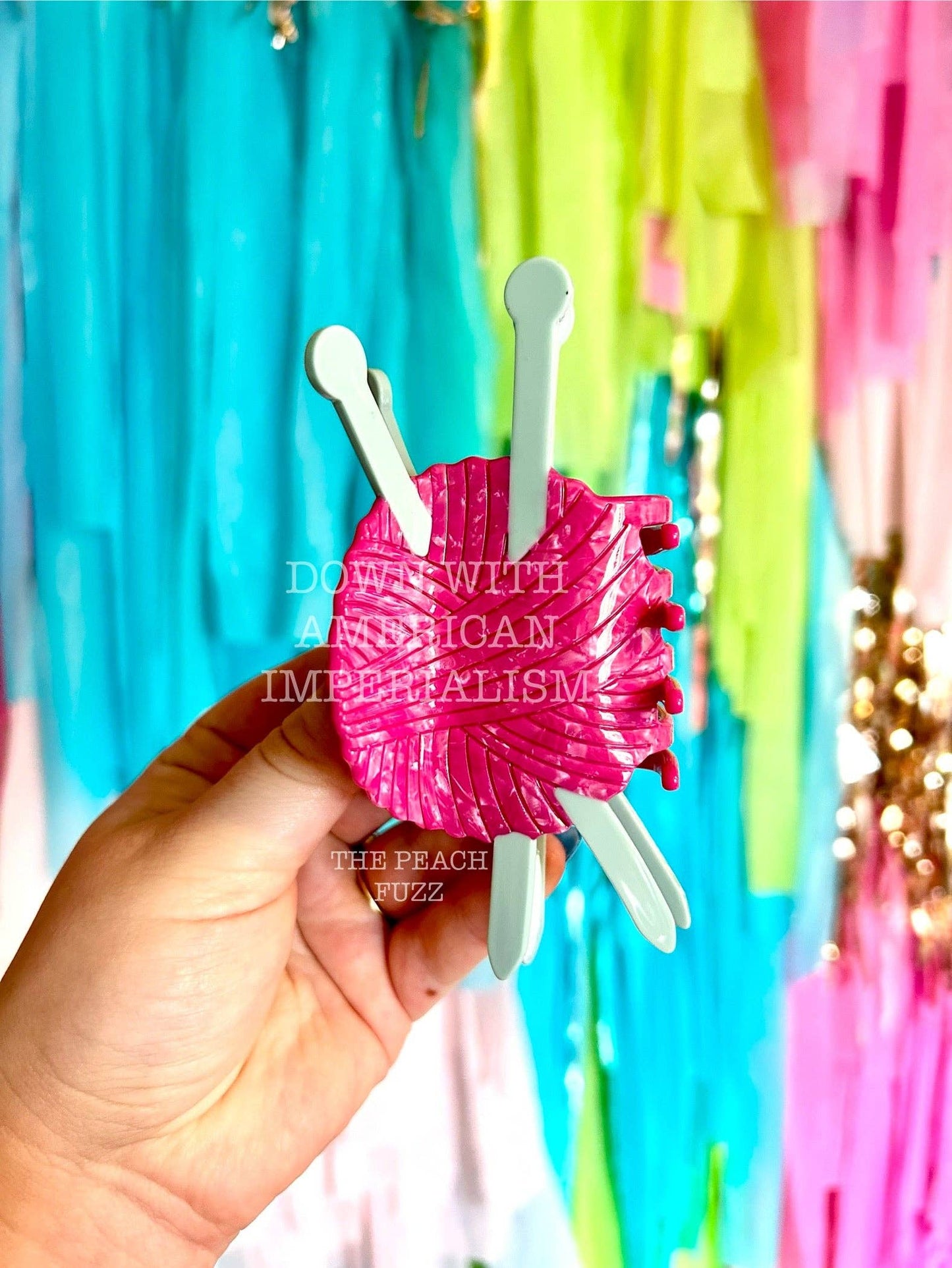 Knitting Needle Hair Claw Clip