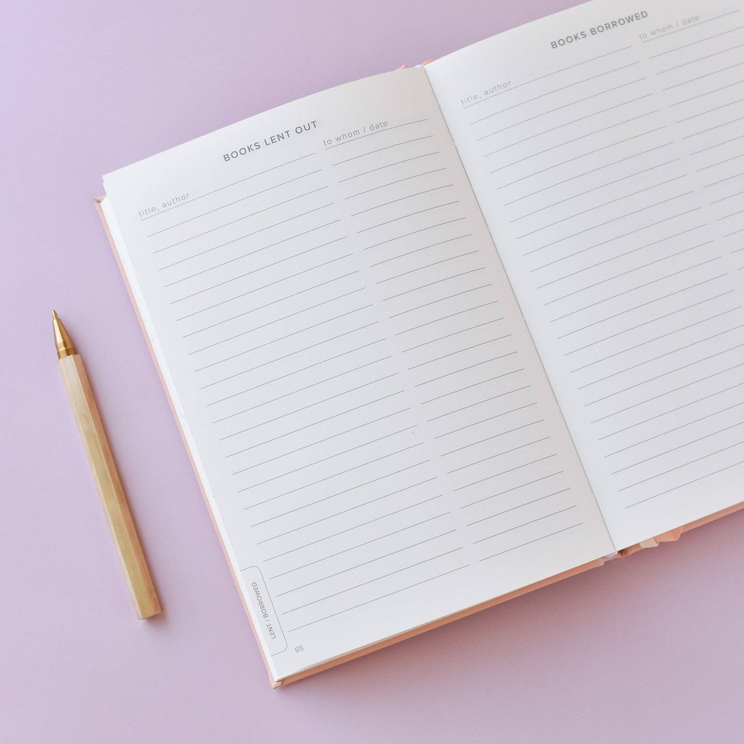 Blush Reading Journal (Avid Reader)