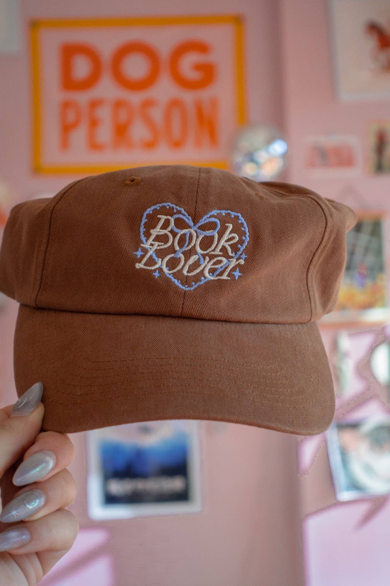 Brown "Book Lover" Baseball Hat